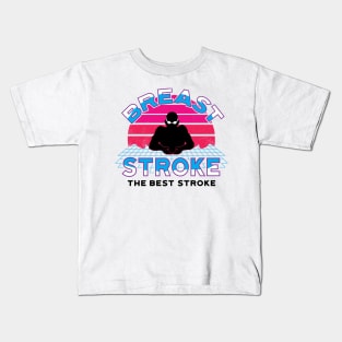 Retro Breaststroke Swim Fan 2 Retro Swim Team Kids T-Shirt